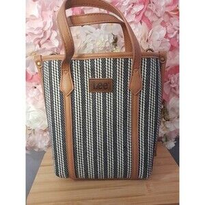 Lee Small Tote Bag Work, Stripe Crossbody Bag Top-handle Handbag